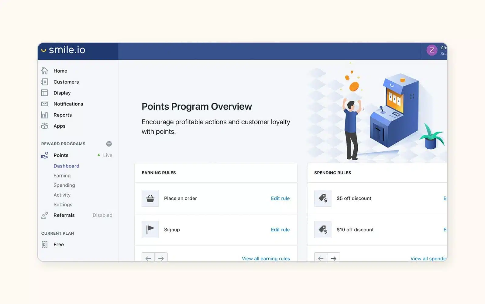 Smile.io Loyalty Program Management Software