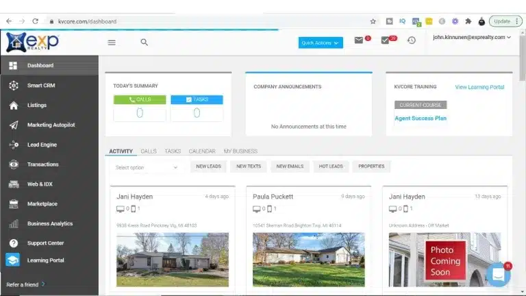 Real Estate Software kvCore