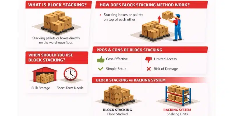 Block stacking infographic