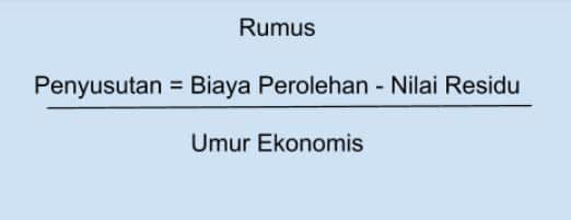 rumus penyusutan metode garis lurus