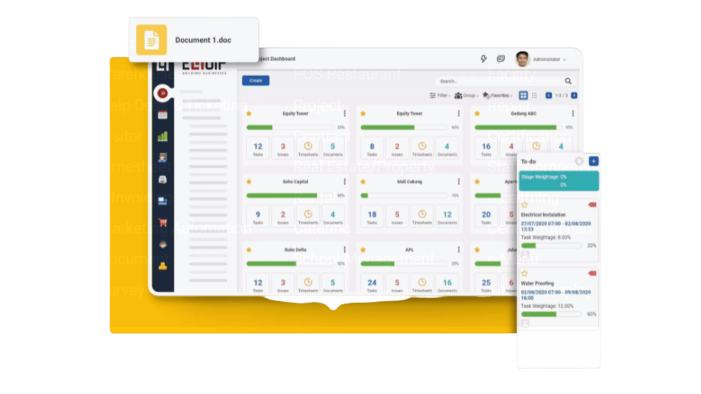 Project construction Dashboard