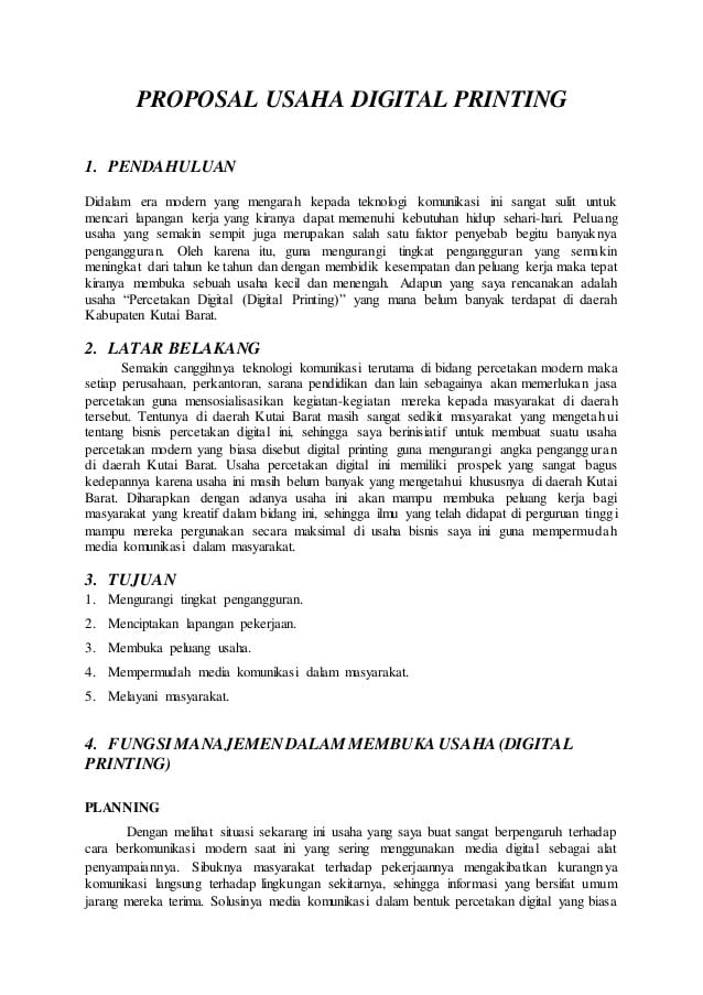 contoh business plan produk