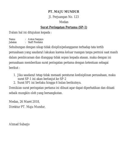 surat peringatan