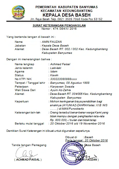 Contoh SKP Kelurahan