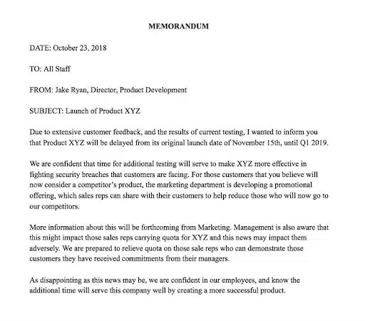 Memorandum 