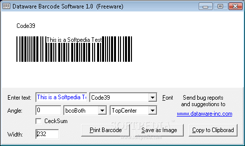 Dataware Barcode Software (http://www.softsea.com/download/Dataware-Barcode-Software.html)