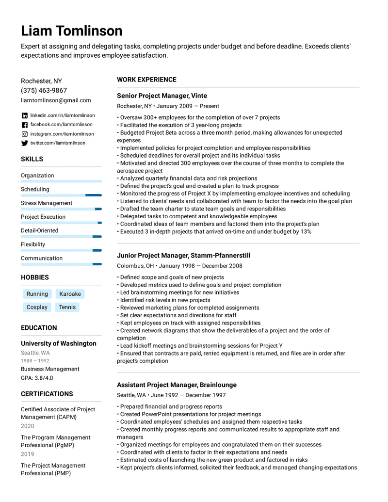 cv bahasa inggris - Combination CV