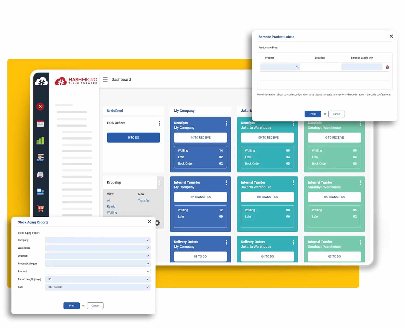 dashboard sistem inventory hashmicro