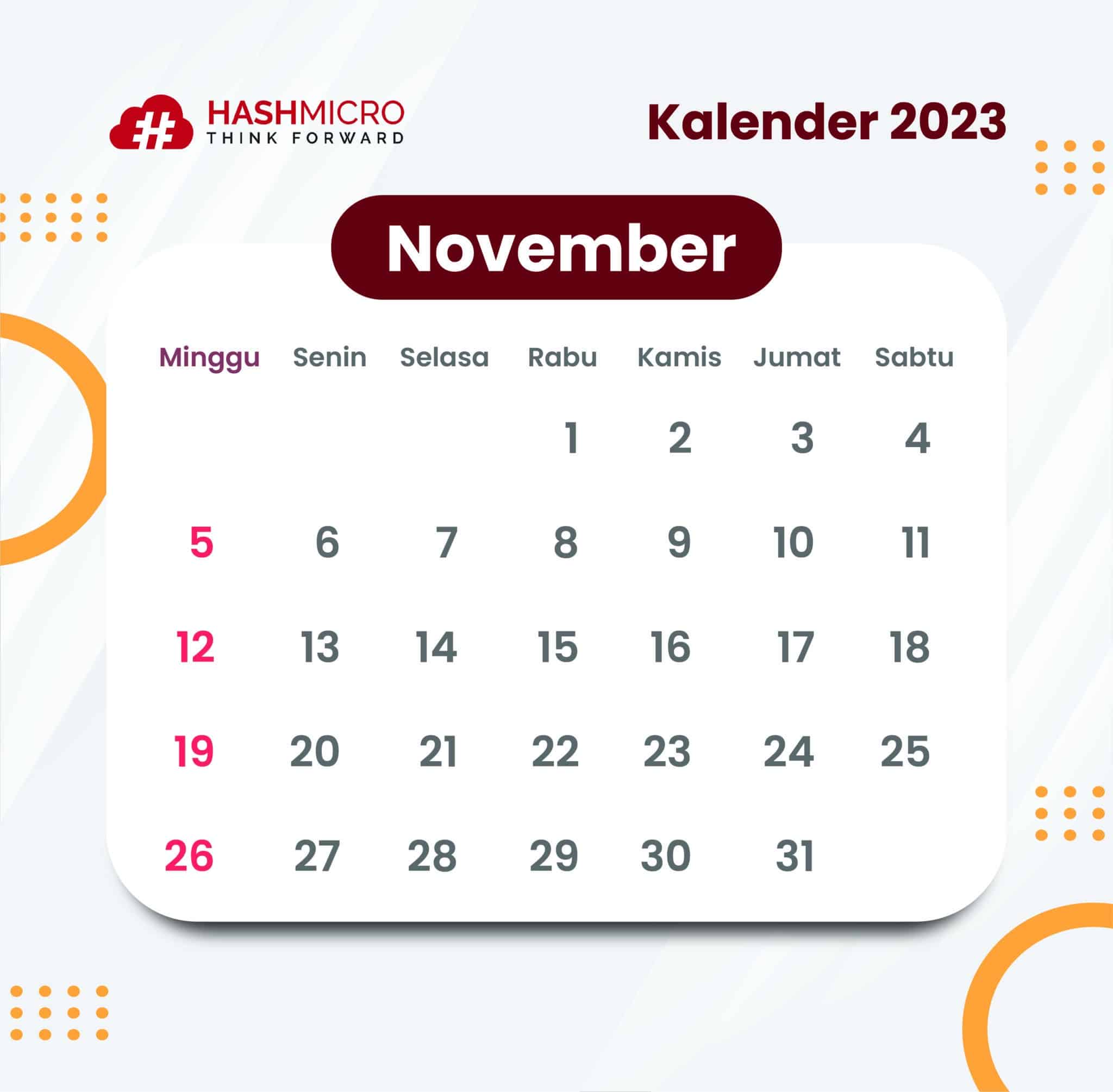 Kalender 2023 bulan November