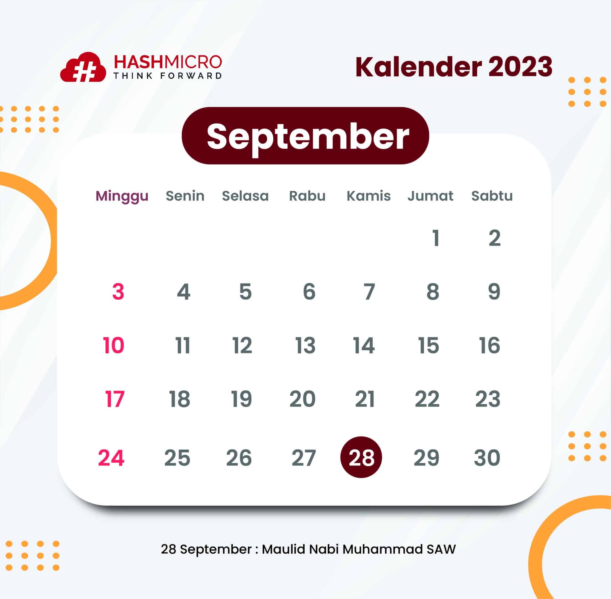 Kalender 2023 bulan September