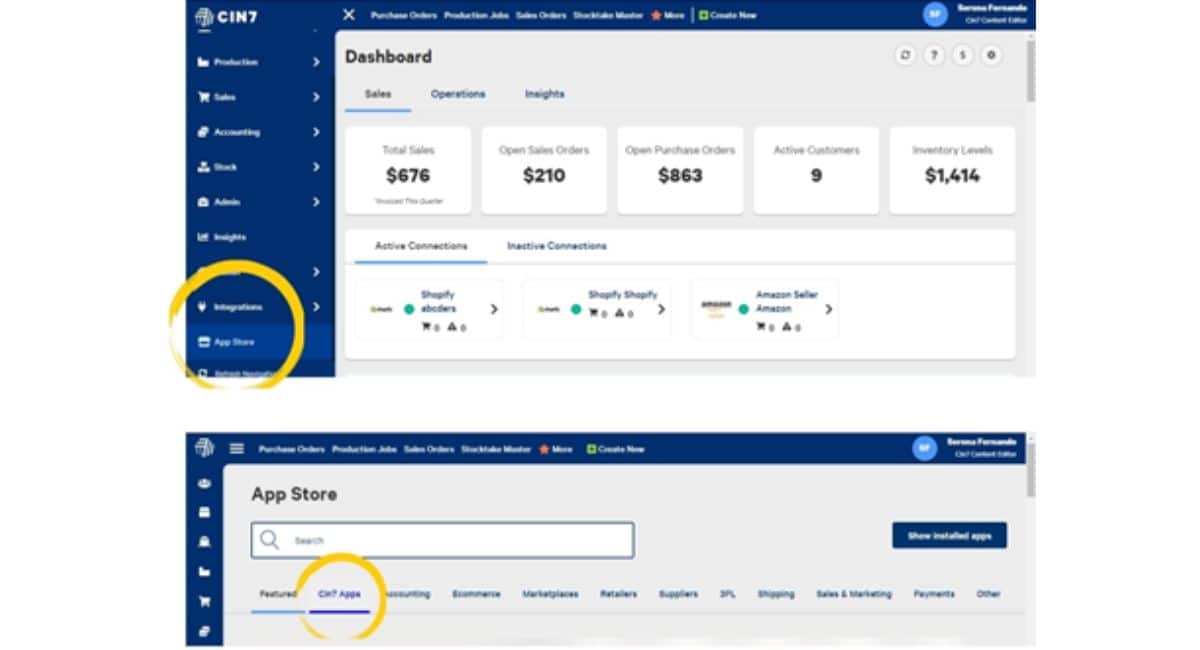 software stok barang cin7