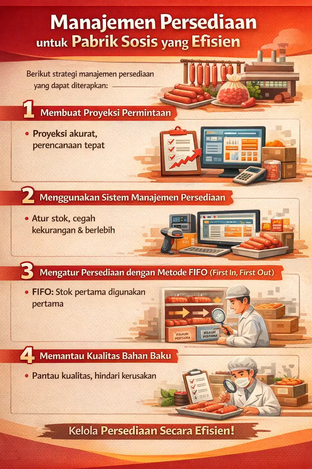 Manajemen Persediaan untuk Pabrik Sosis