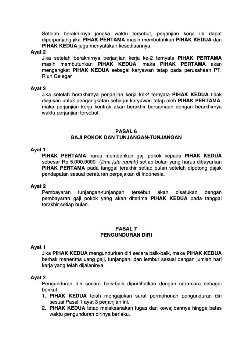 PKWT Draft 