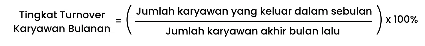 Menghitung tingkat turnover bulanan 