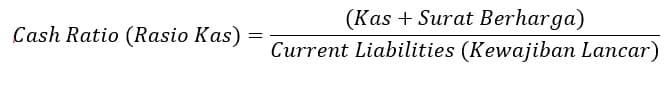 rumus cash ratio