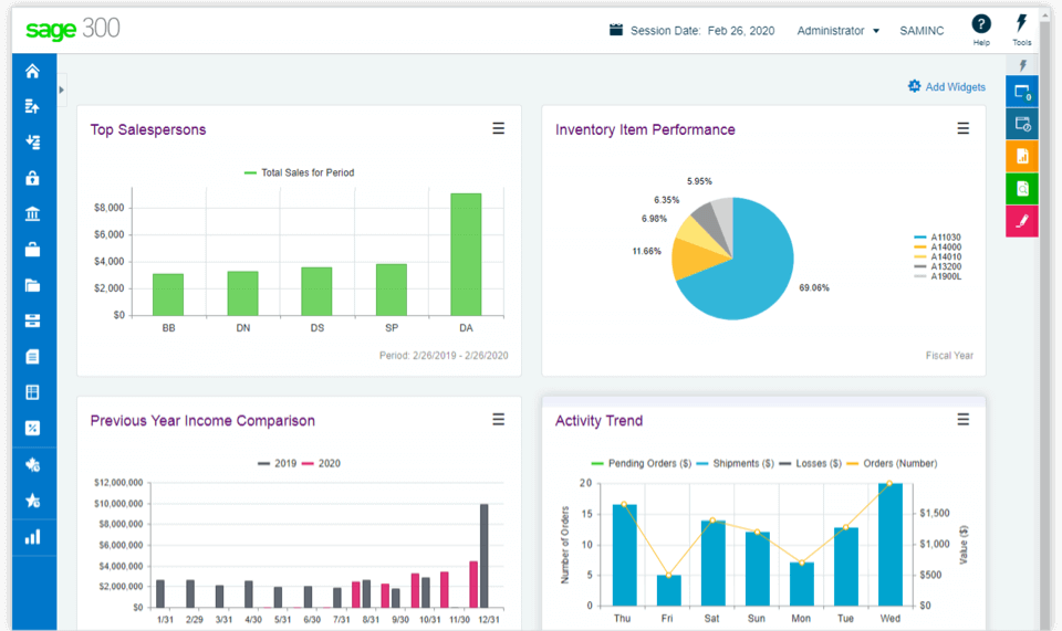 Software ERP terbaik Sage