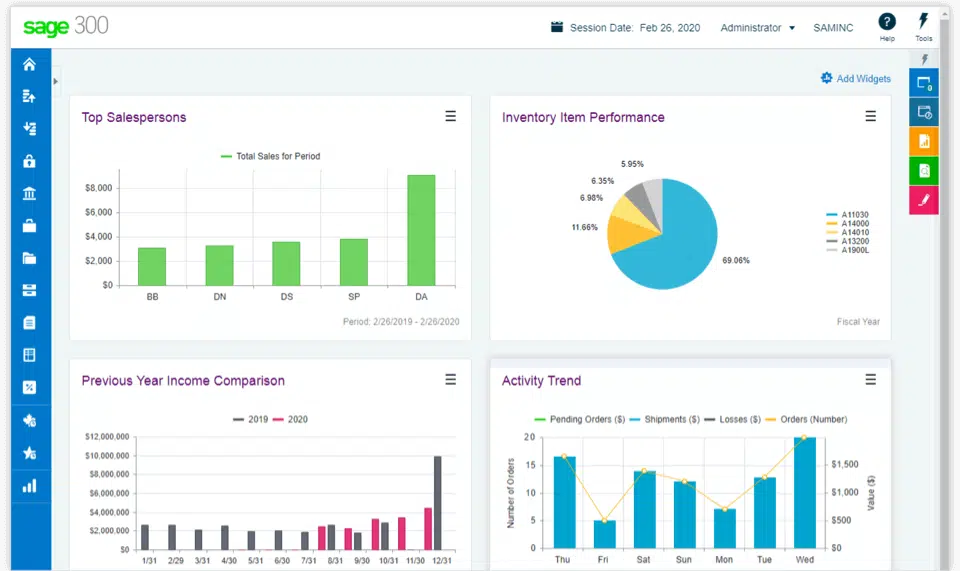 Software ERP terbaik Sage