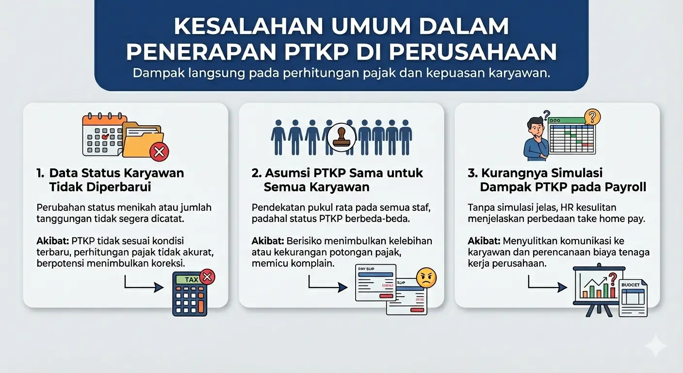 Kesalahan perusahaan dalam penerapan ptkp