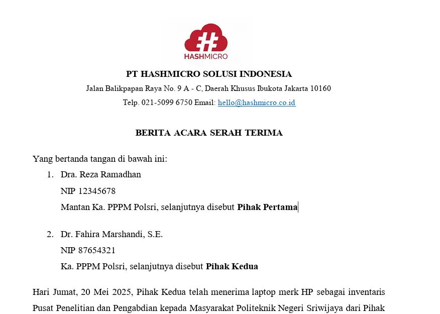 Surat-Serah-Terima-Barang-Inventaris-Kantor-Lembaga-Non-Resmi