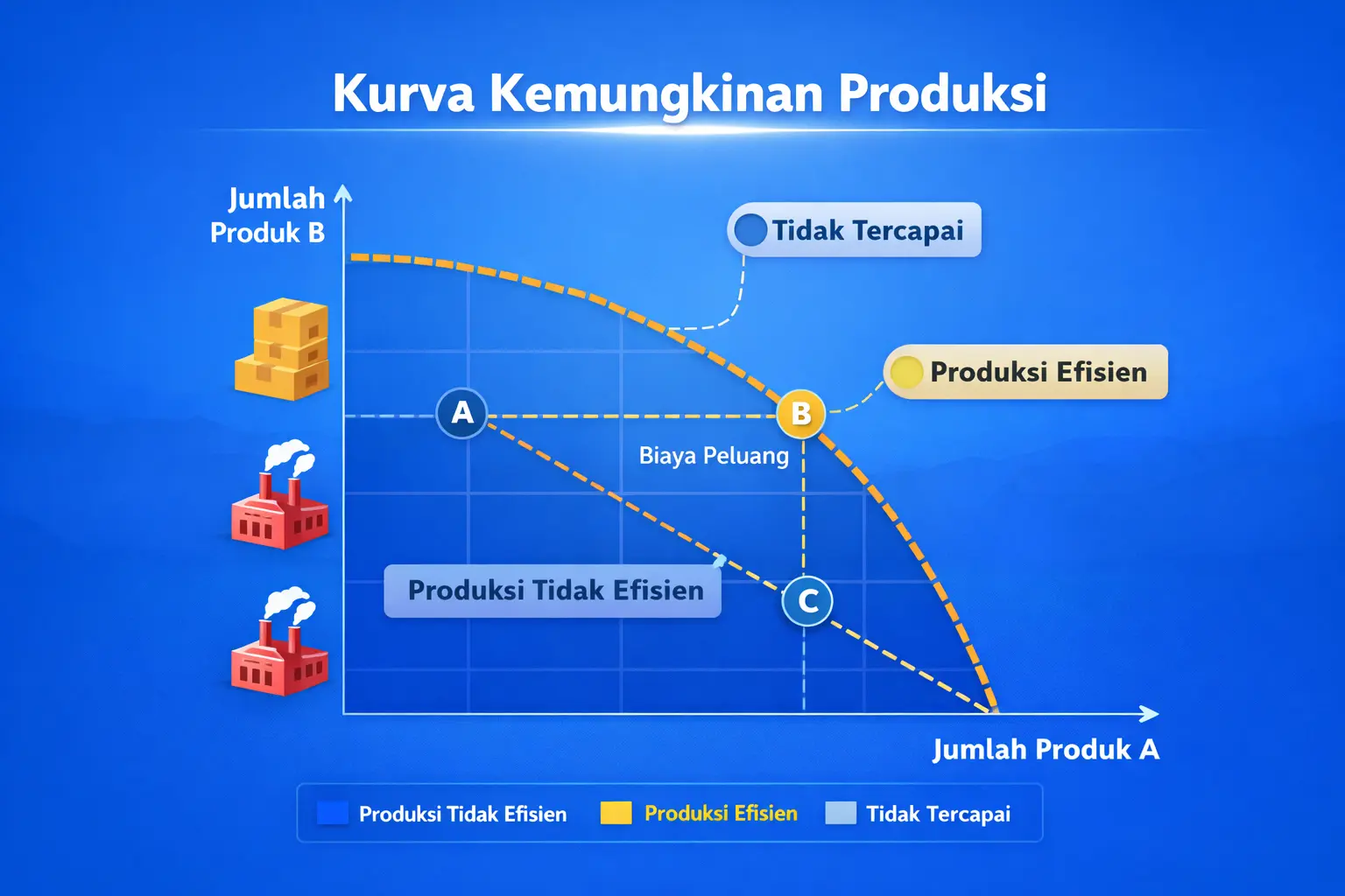 kurva kemungkinan produksi