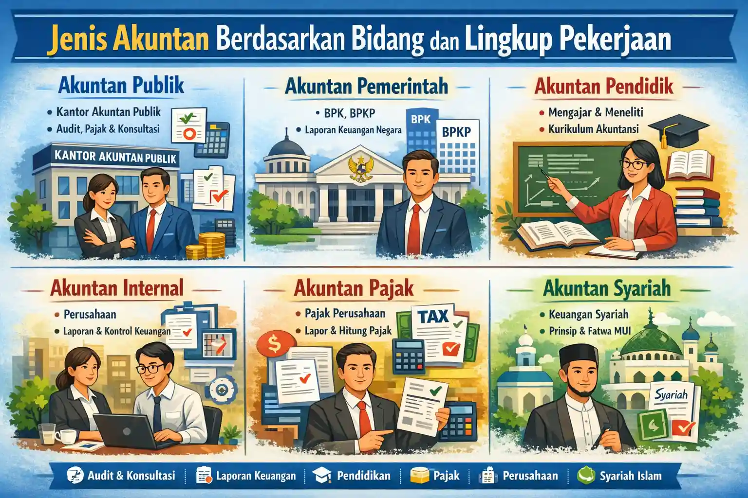 Jenis Akuntan Berdasarkan Bidang dan Lingkup Pekerjaan