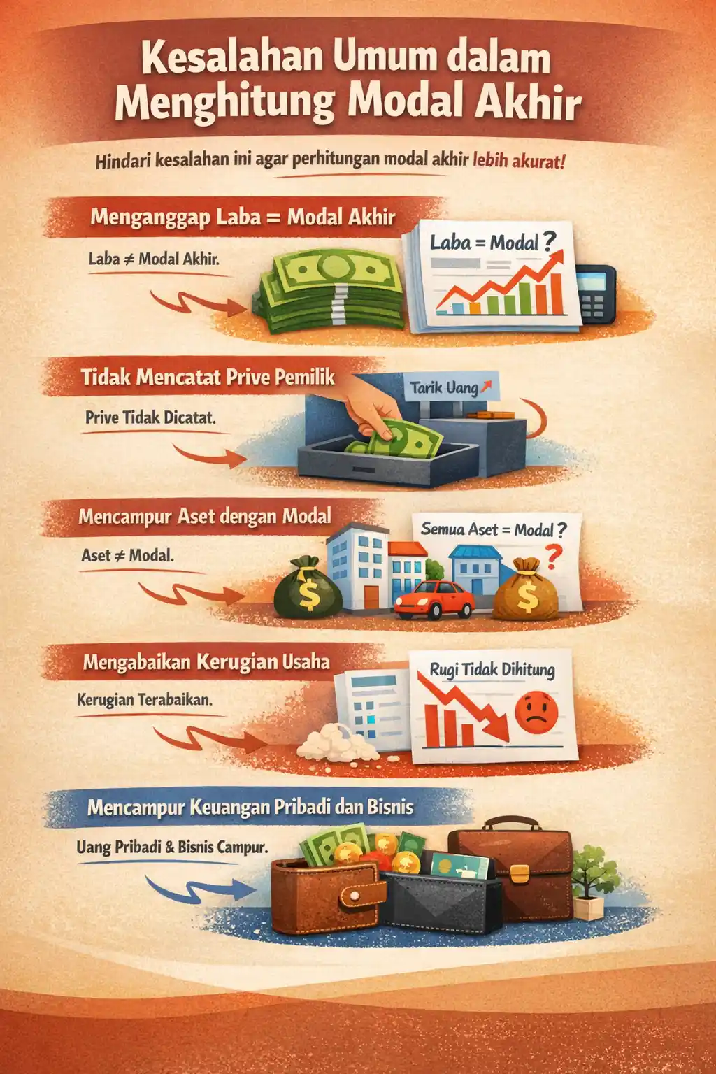 Kesalahan Umum dalam Menghitung Modal Akhir