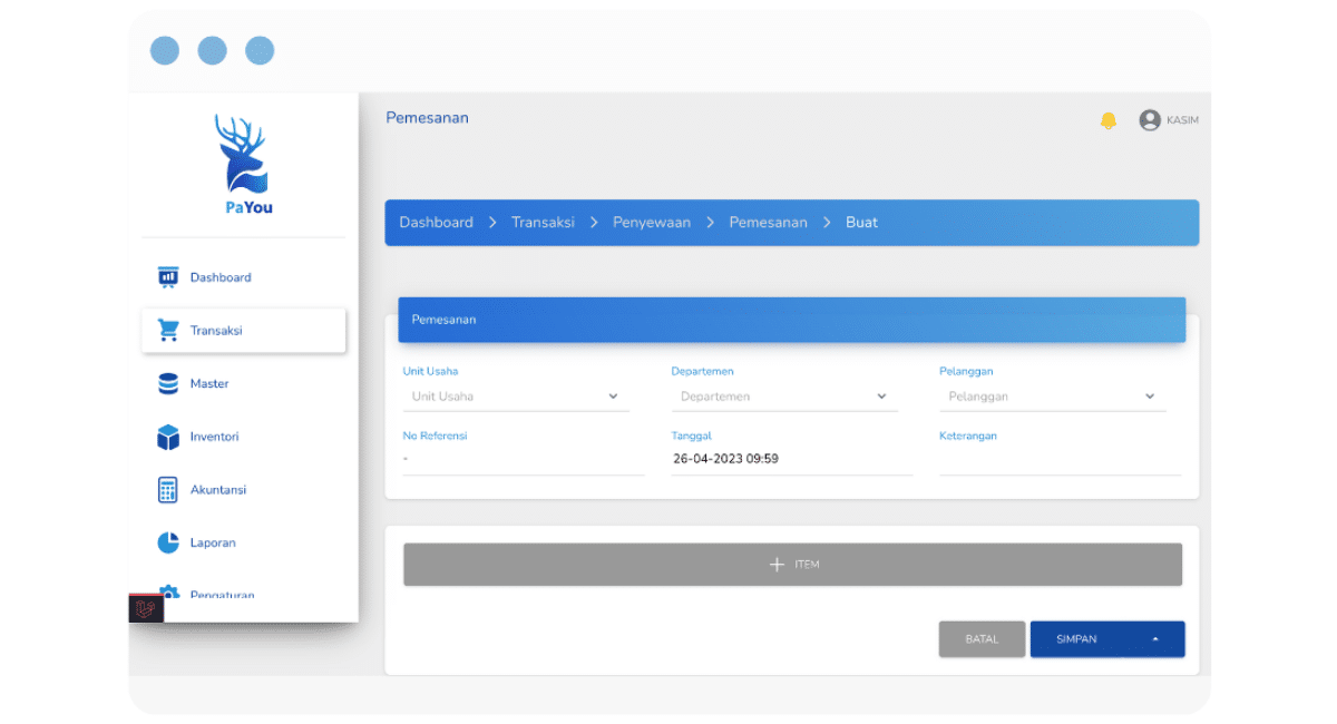 software rental alat berat