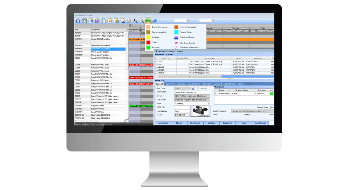 software rental alat berat