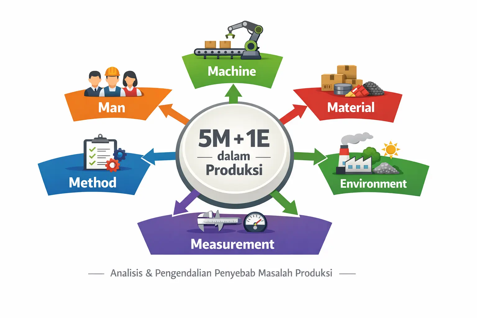 5m+1e dalam produksi