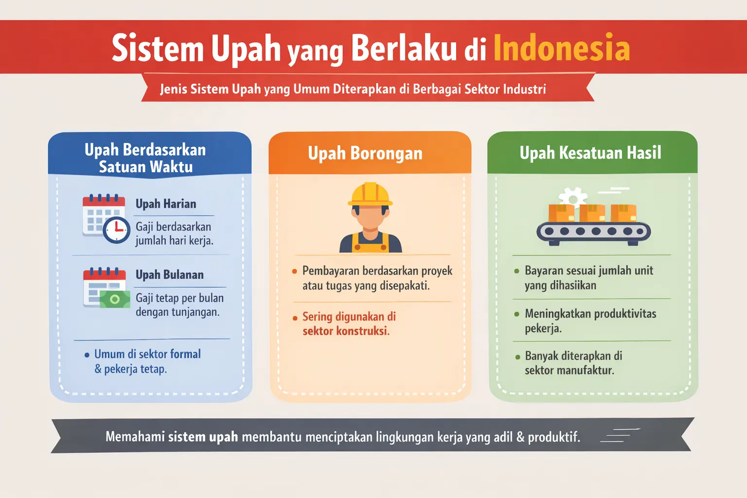 jenis upah yang berlaku di indonesia
