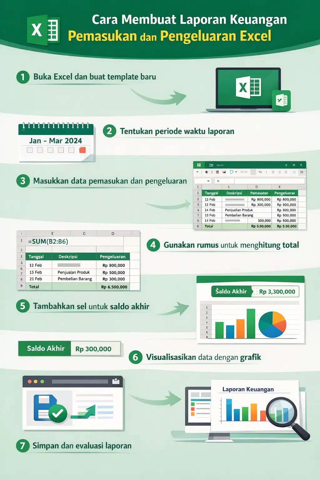 Cara Membuat Laporan Keuangan Pemasukan dan Pengeluaran Excel