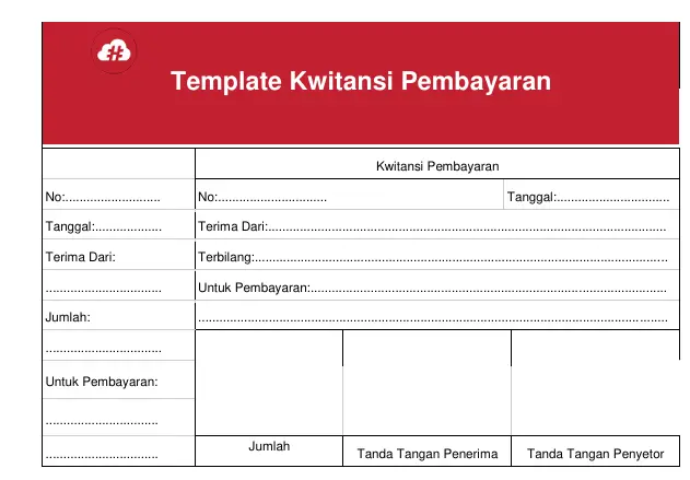 template laporan kwitansi
