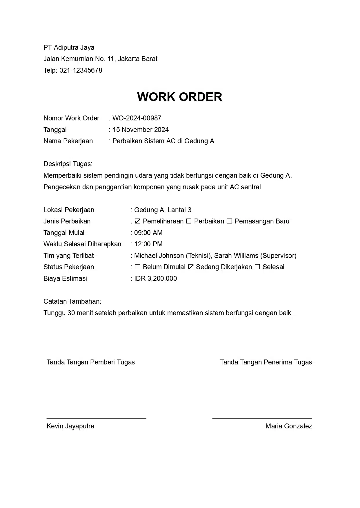 WOF Facility management