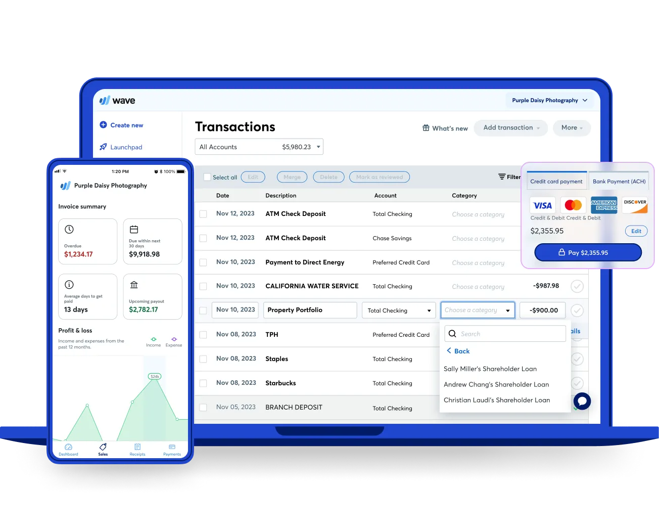 Wave Apps Invoice Application