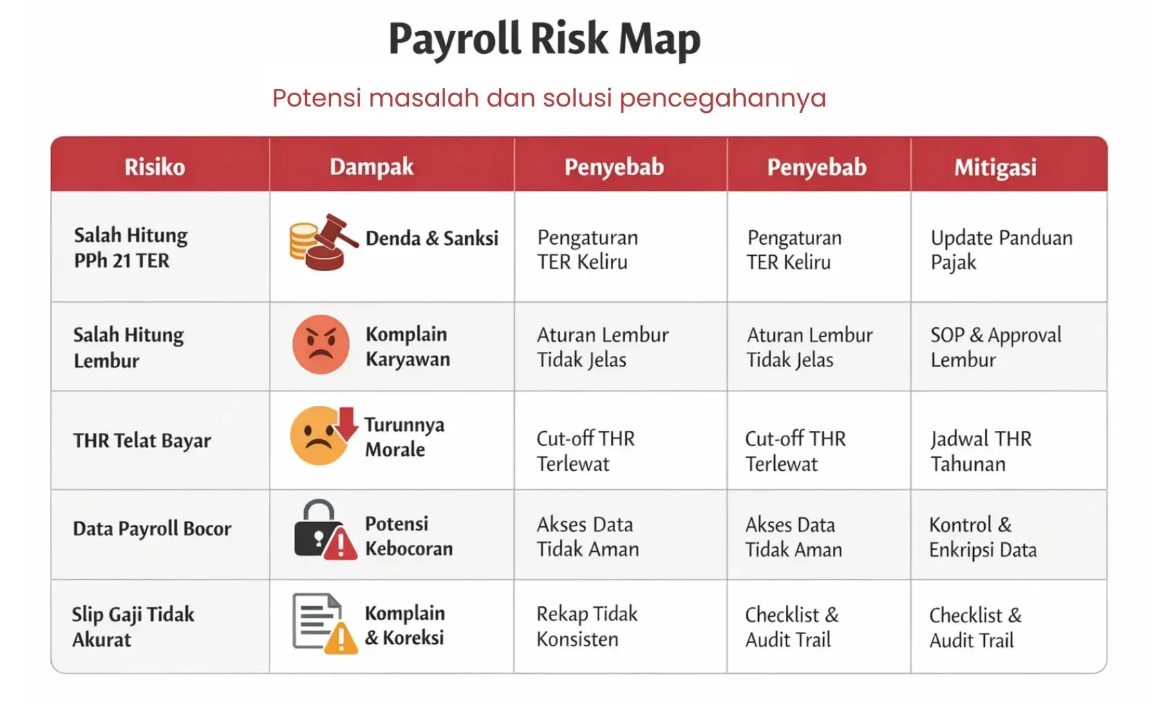 Potensi masalah dan solusi pencegahannya