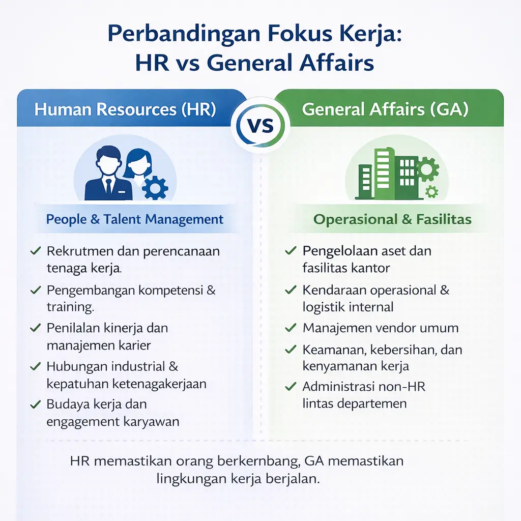 perbandingan fokus kerja hrd hrga