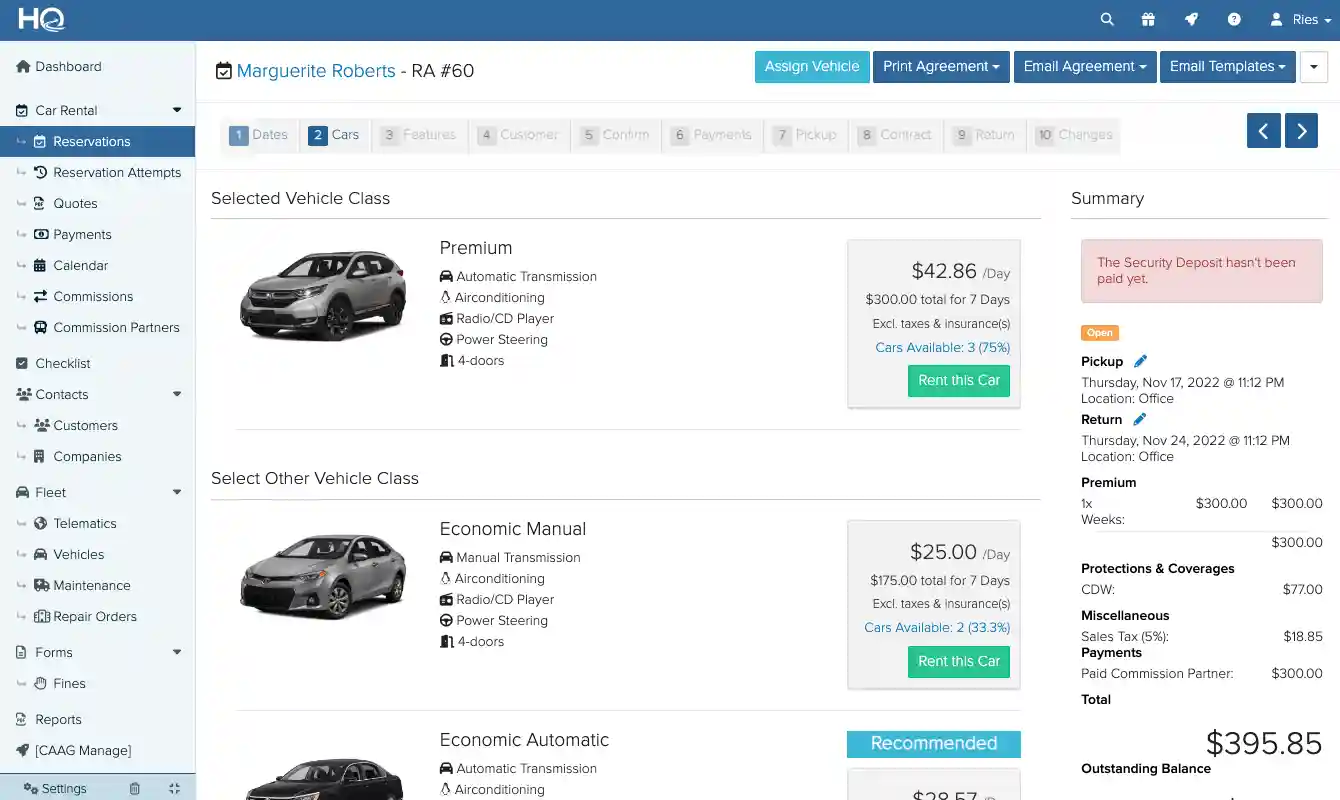 HQ Rental Software