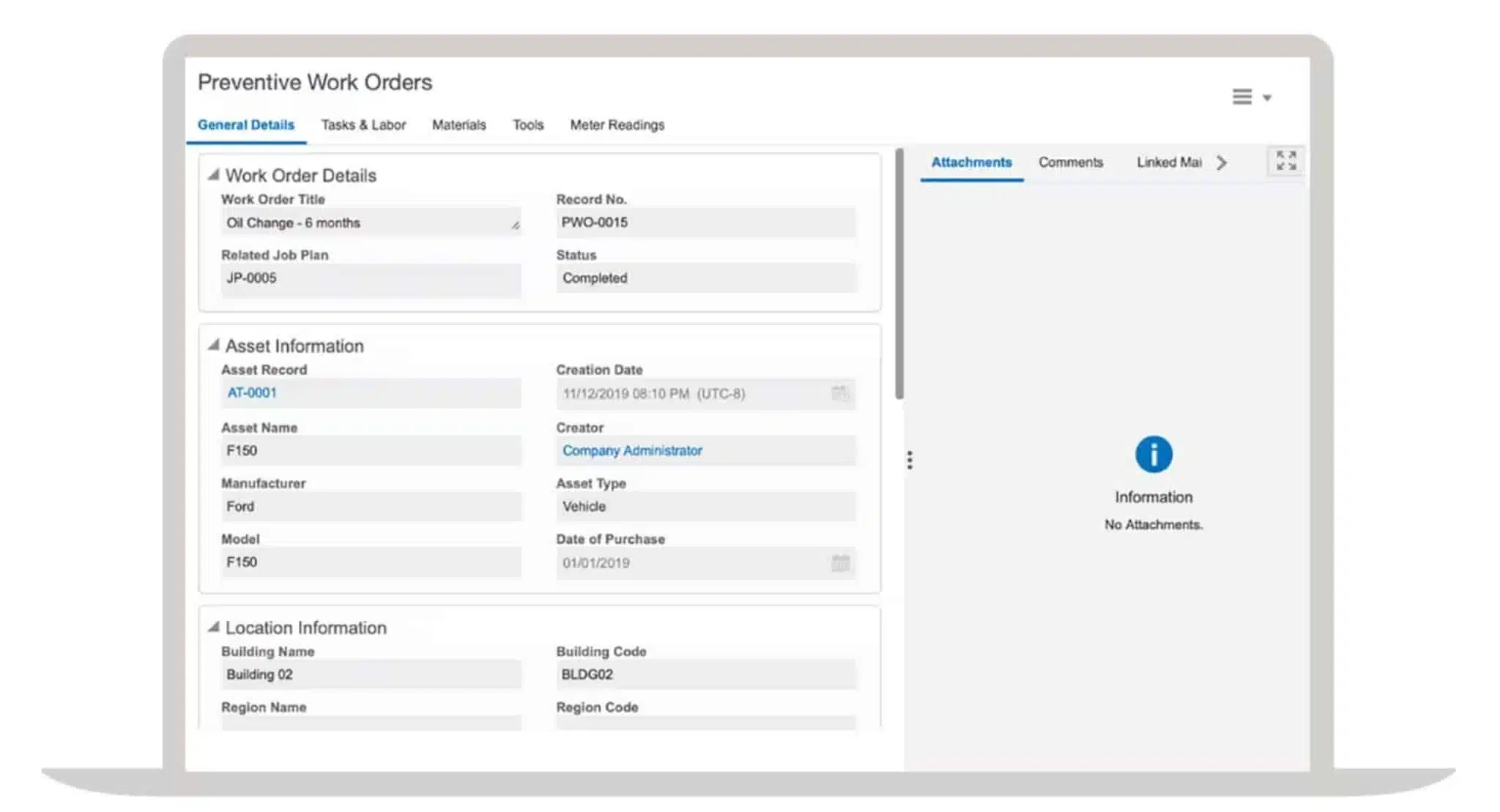 Facility Management Oracle