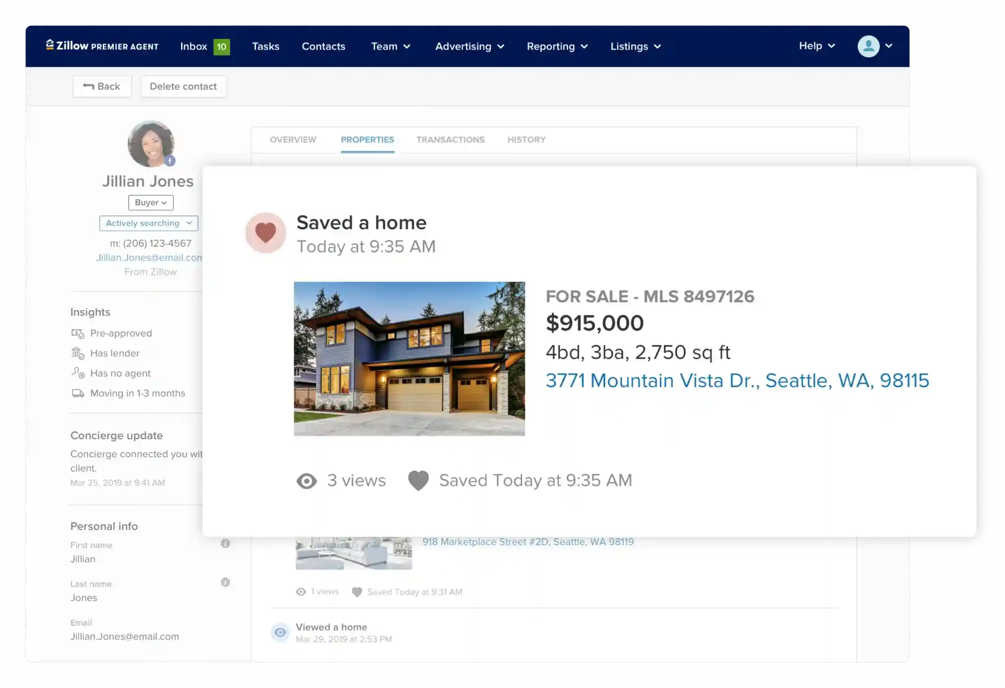Zillow Premier Agent CRM