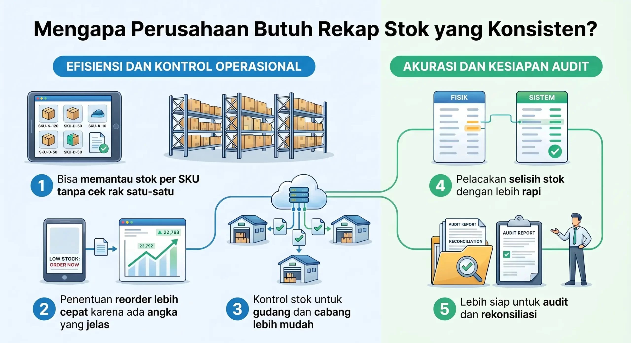 Manfaat laporan stok barang dan gudang