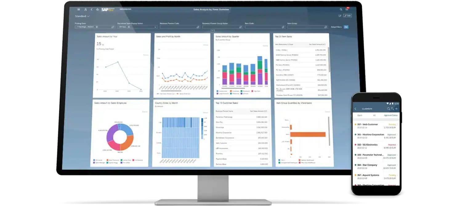 software tambang sap business one