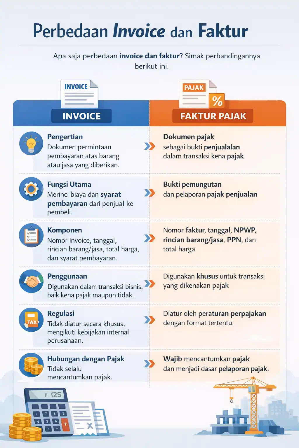 perbedaan invoice dan faktur