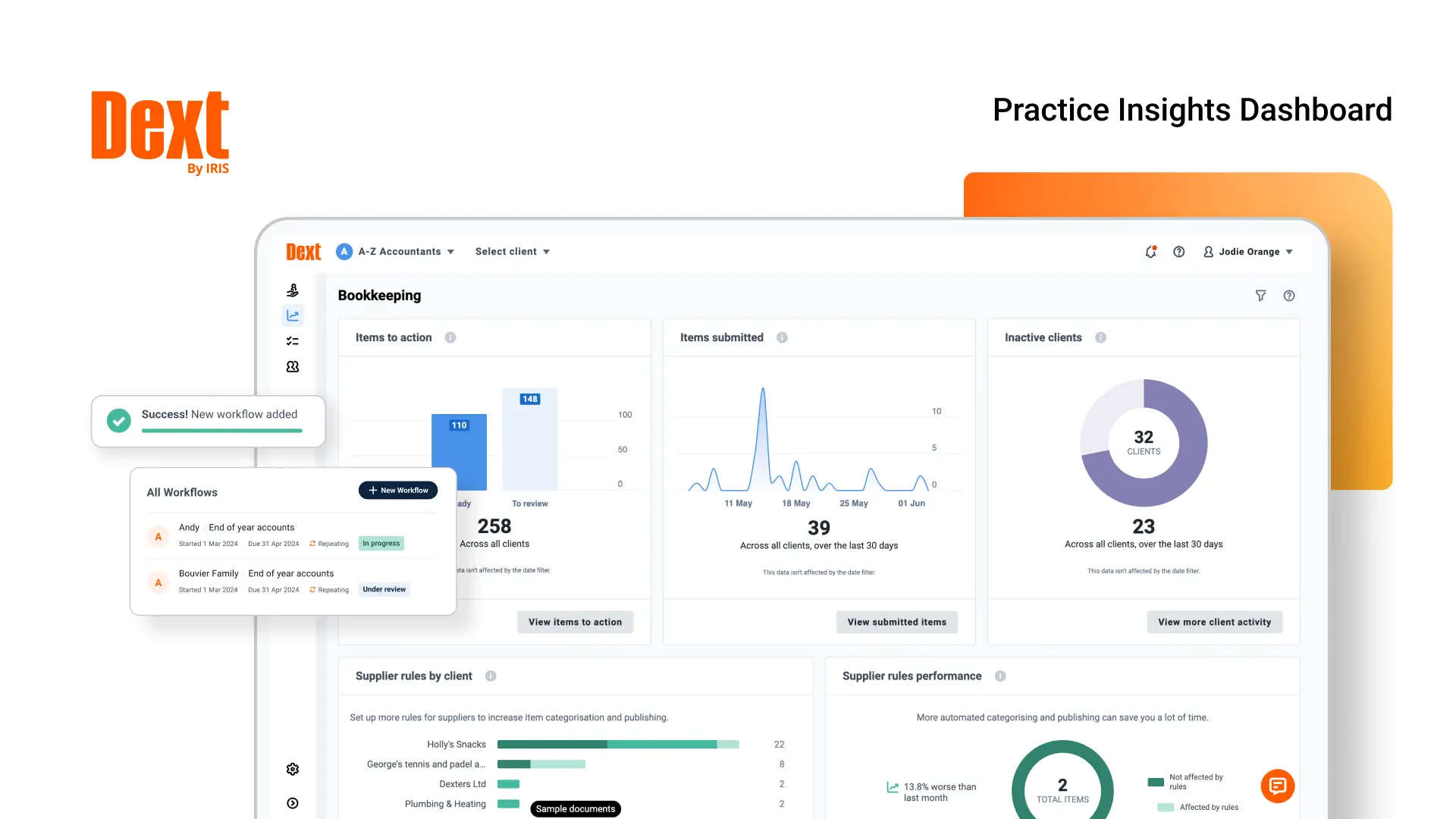 Dext AI dashboard