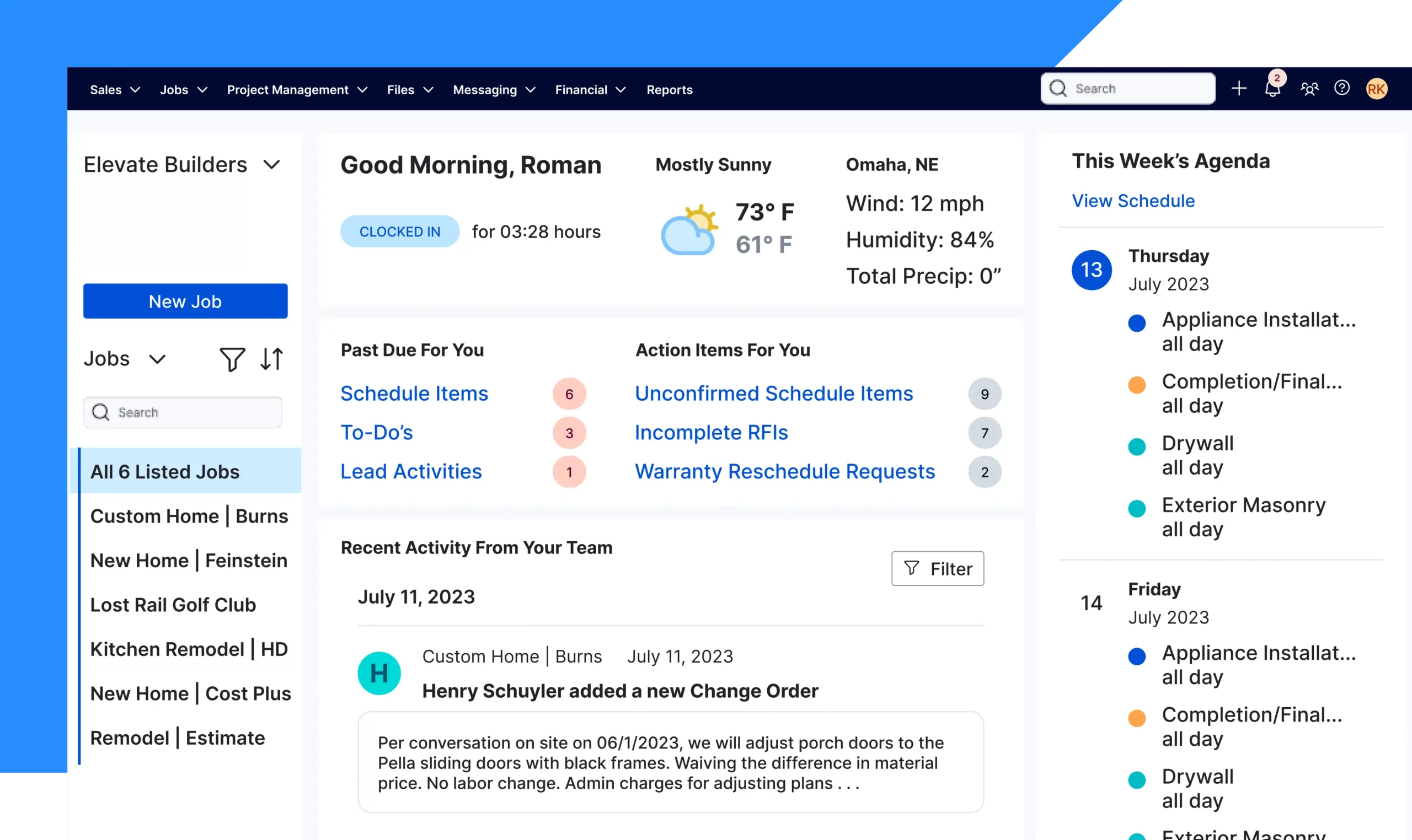 aplikasi untuk kontraktor buildertrend