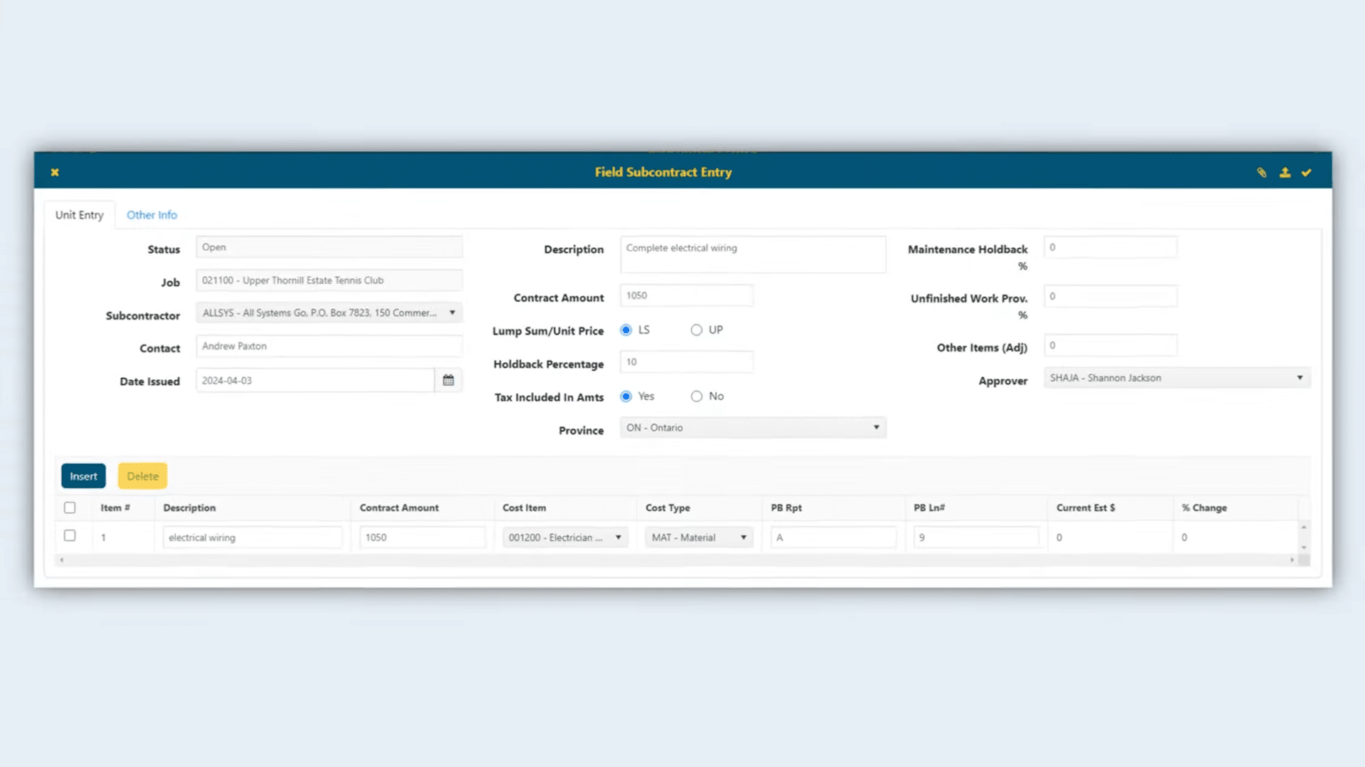 jonas construction dashboard