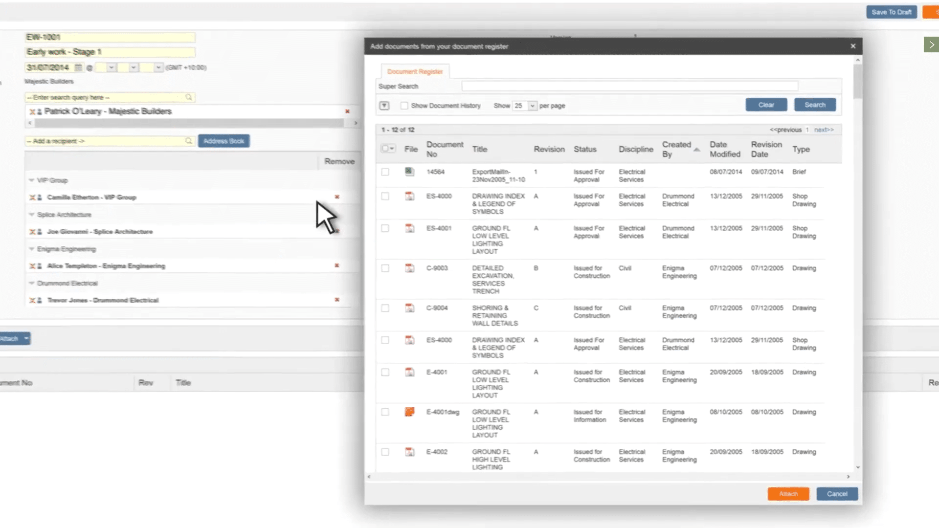 oracle aconex dashboard