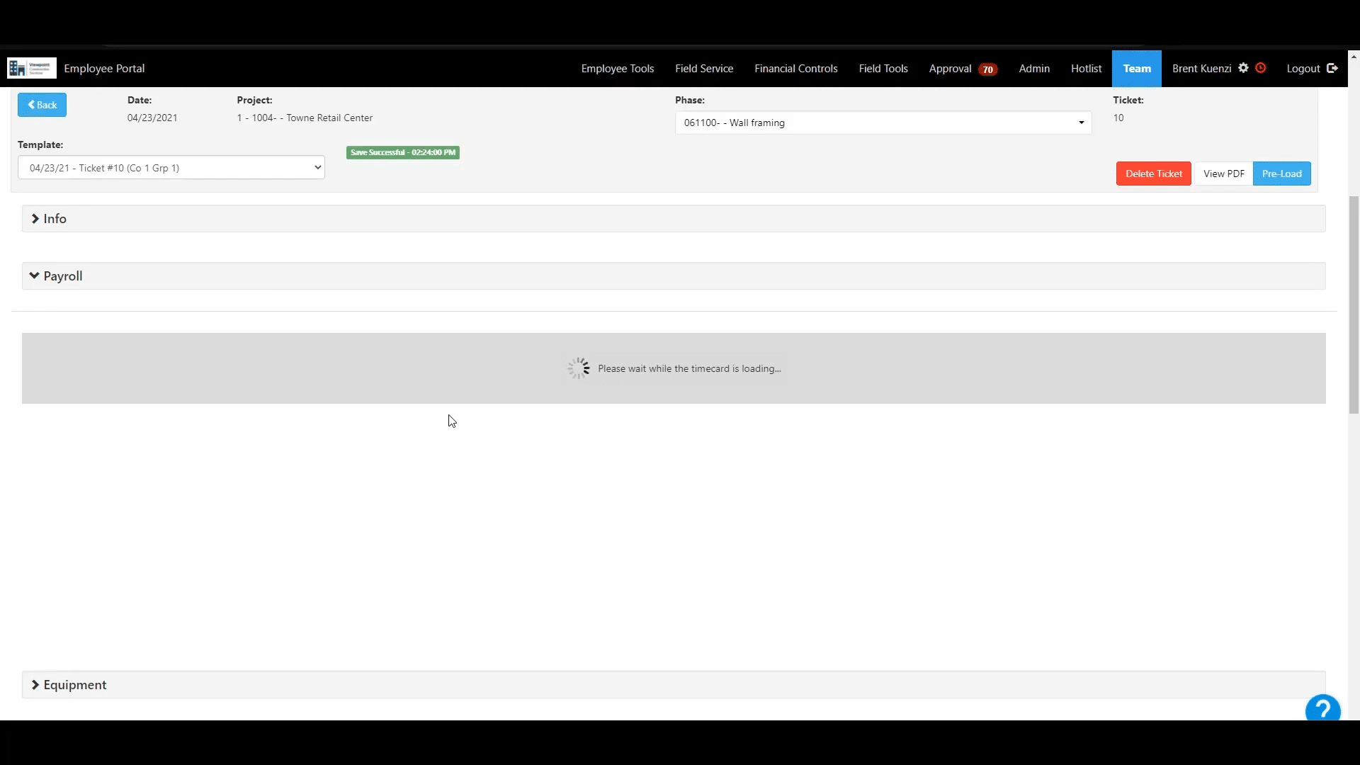 viewpoint construction dashboard