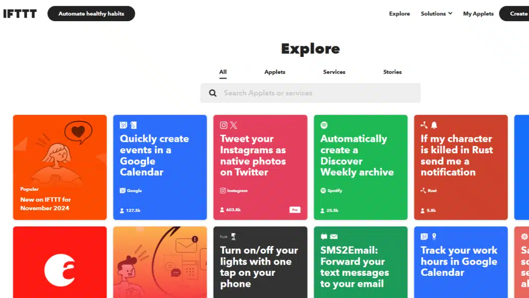 IFTTT aplikasi produktivitas