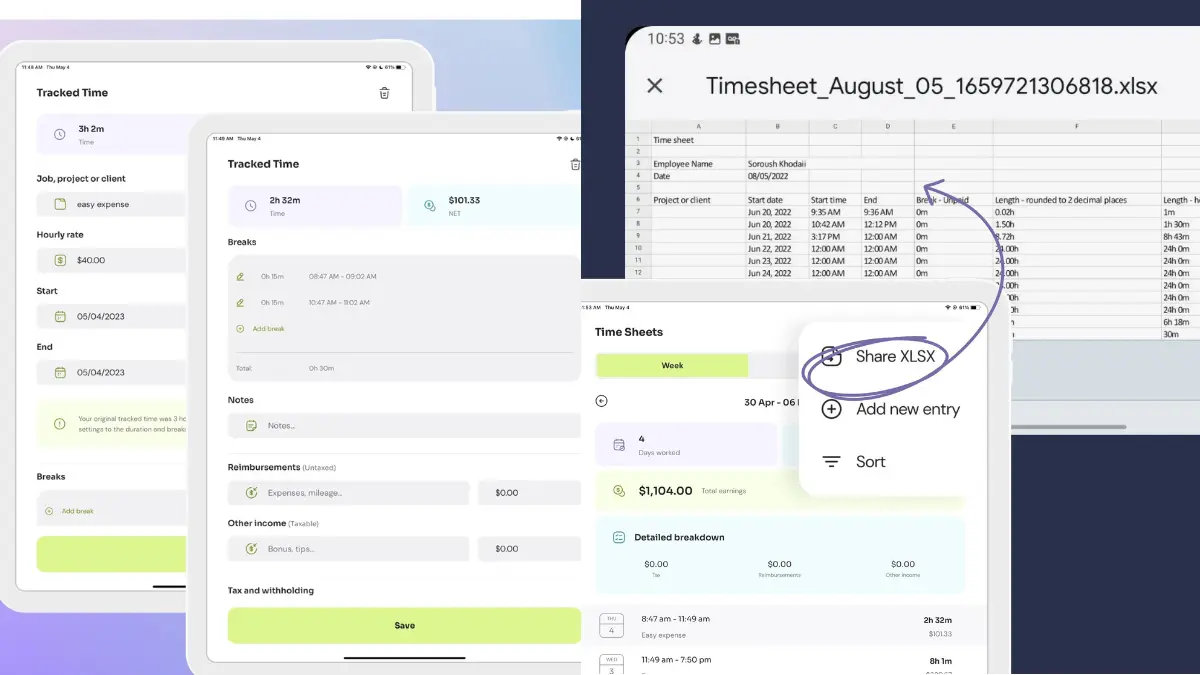 Aplikasi Timesheet Time clock