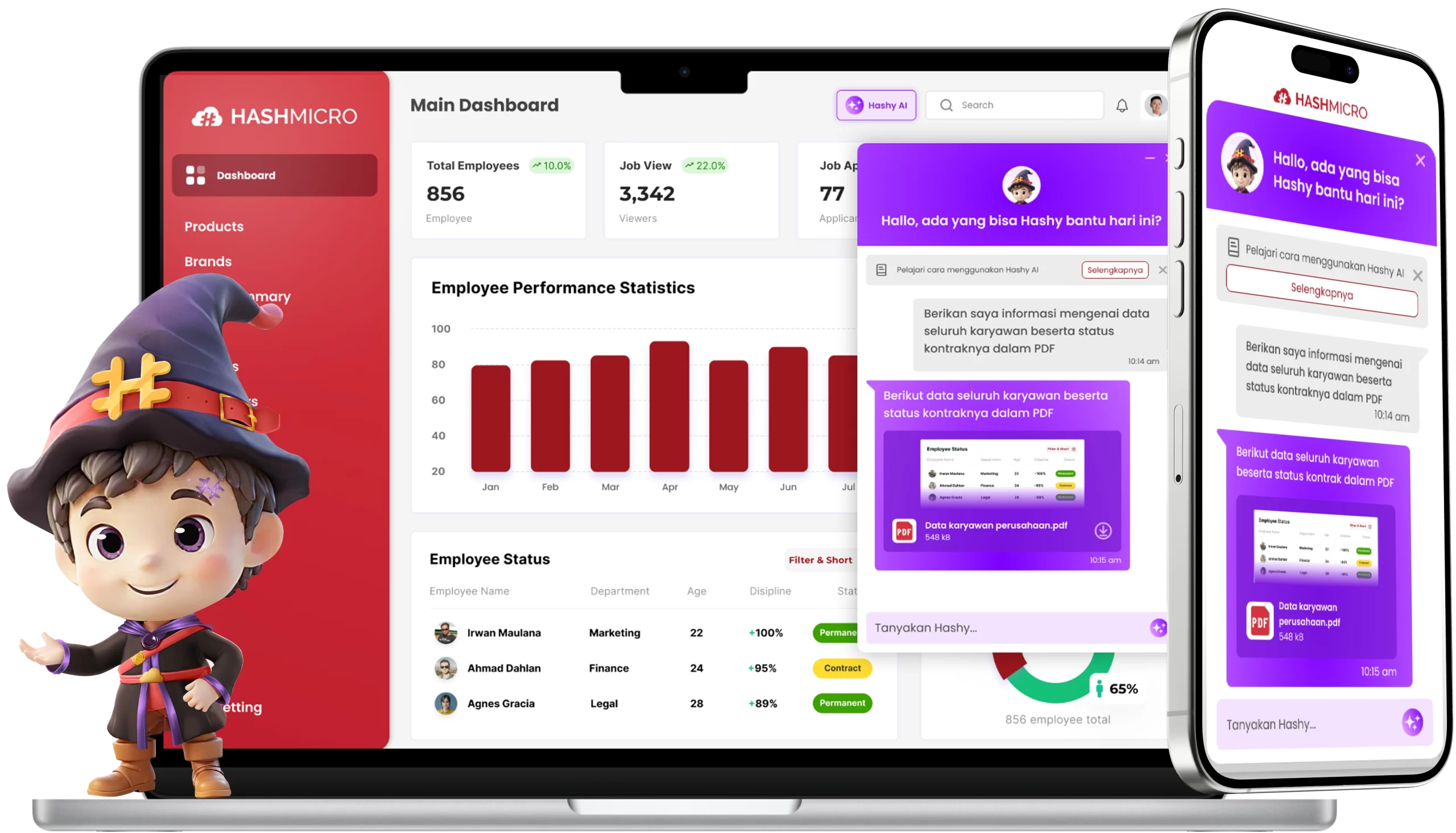 Hashy AI untuk HR dari HashMicro hr chatbot